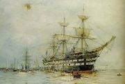 unknow artist Seascape, boats, ships and warships. 121 oil painting reproduction